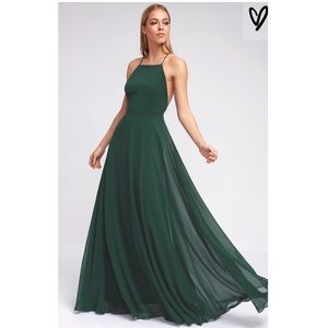 Forest Green Maxi Evening Gown / Maxi